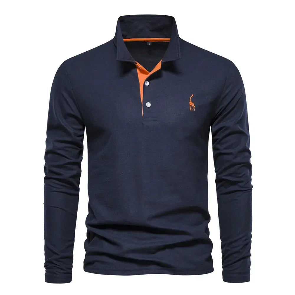 Men's Long-Sleeve Polo – Classic Mid-Season
