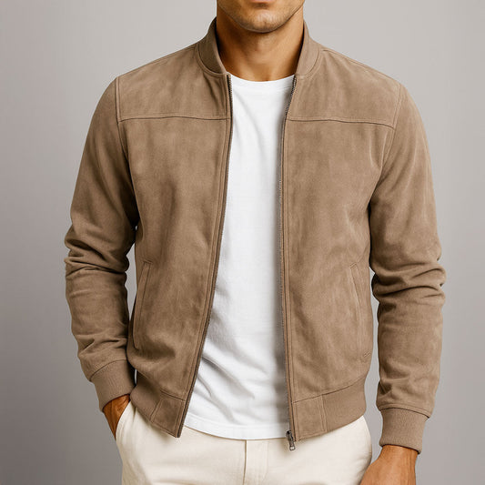 Men's Suede-Look Jacket – Clean-Cut Urban Jacket