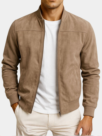 Men's Suede-Look Jacket – Clean-Cut Urban Jacket