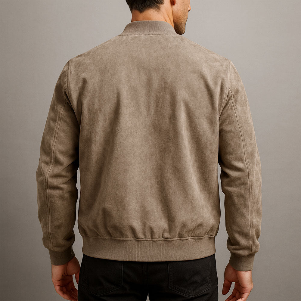 Men's Suede-Look Jacket – Clean-Cut Urban Jacket