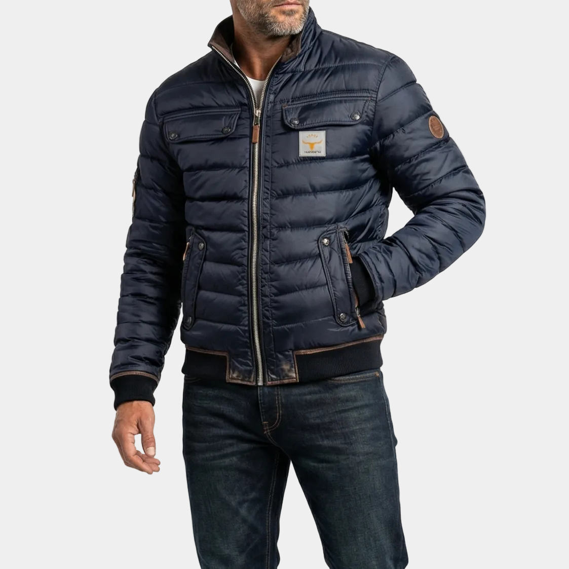 Men's Zipped Puffer – Quilted Jacket
