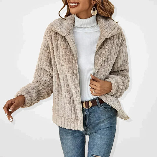Women's Teddy Jacket – Zipped with Collar