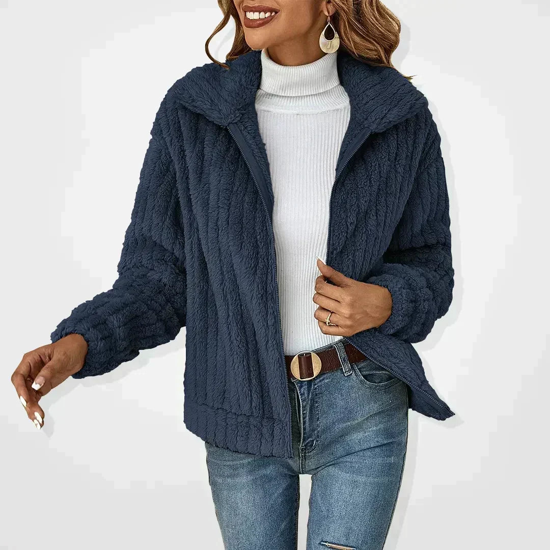 Women's Teddy Jacket – Zipped with Collar