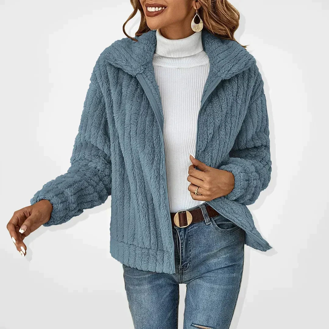 Women's Teddy Jacket – Zipped with Collar