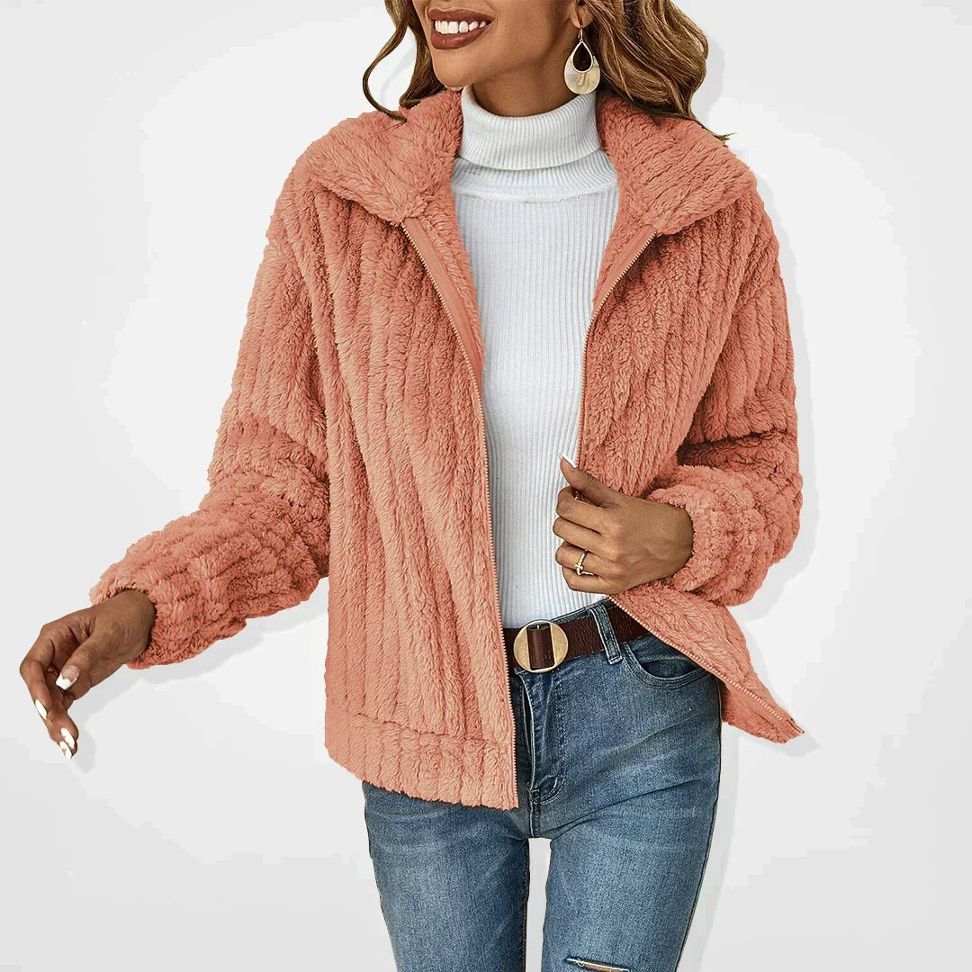 Women's Teddy Jacket – Zipped with Collar