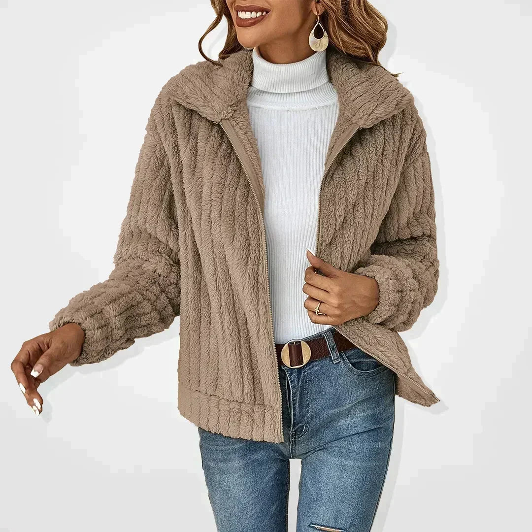 Women's Teddy Jacket – Zipped with Collar