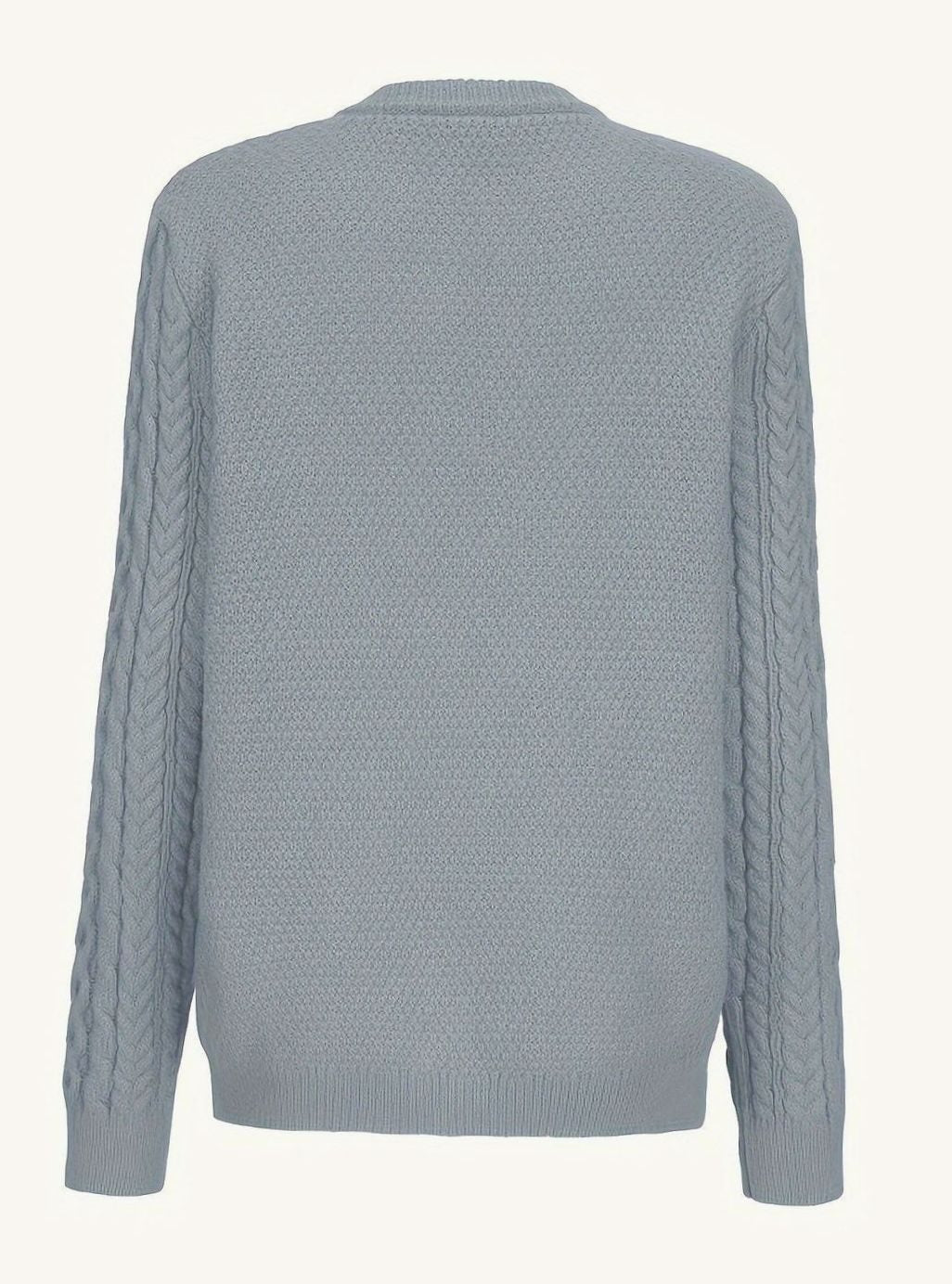 Women's Cable-Knit Cardigan – Buttoned with Pockets