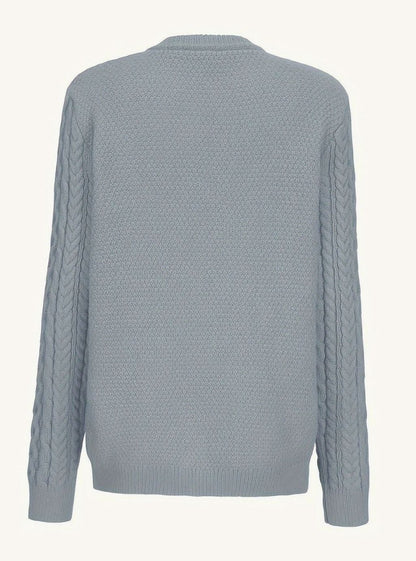 Women's Cable-Knit Cardigan – Buttoned with Pockets