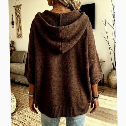 Women's Oversized Hooded Knit Cardigan
